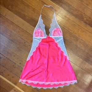 Lace Trim Pink Chemise Victoria’s Secret